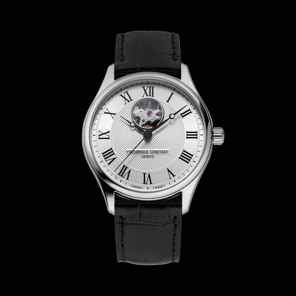 Frédérique Constant Montre Frédérique Constant Classics Index Automatique Cadran Argent Bracelet Cuir - FC-310MC5B6