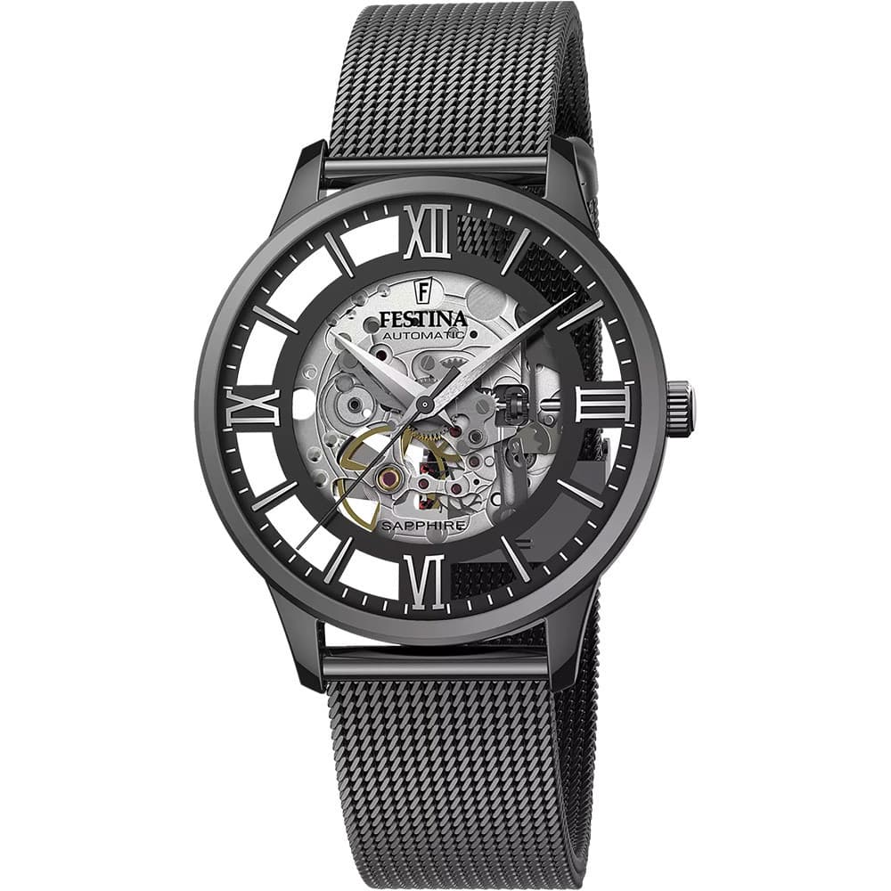 Festina Montre Automatique Festina en Acier Gunmétal
