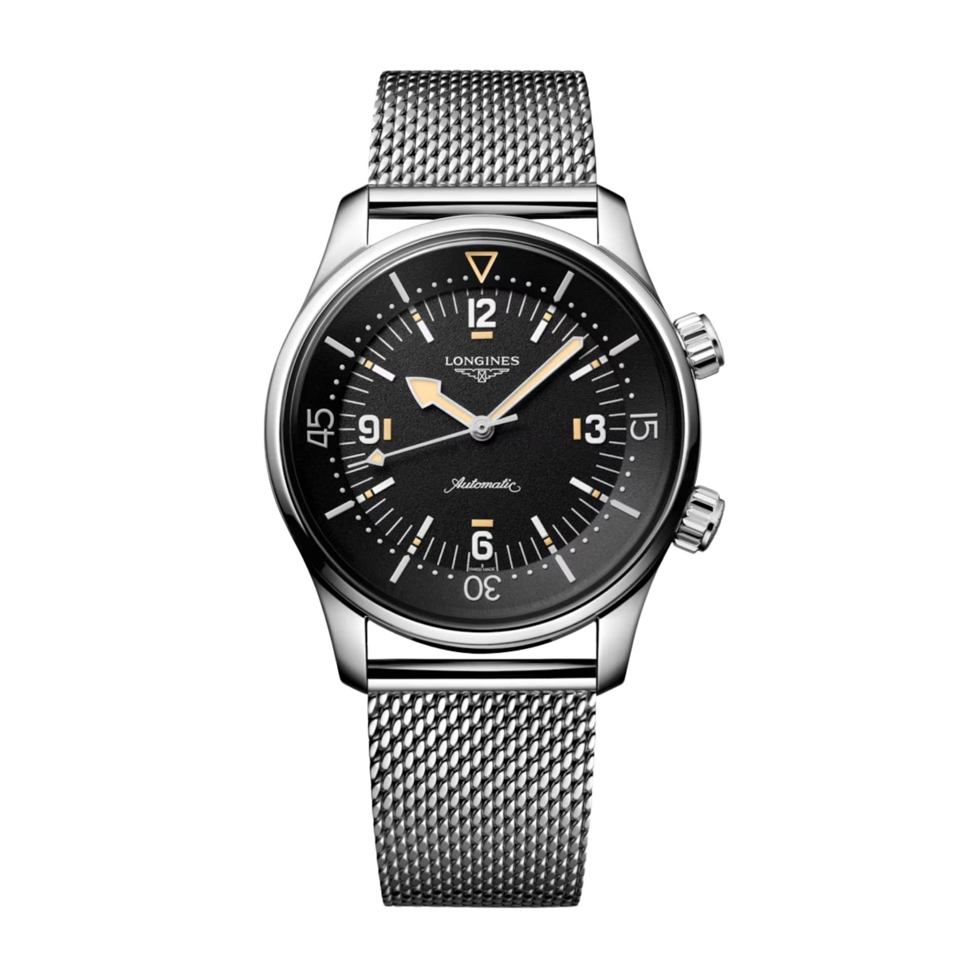 Longines Montre Longines Legend Diver 59 automatique cadran noir bracelet acier 42 mm