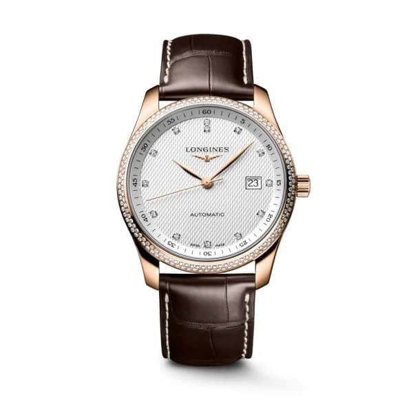 Longines Montre Longines Master Collection 40mm Automatique Cadran Argenté "grain d'orge" Bracelet Alligator