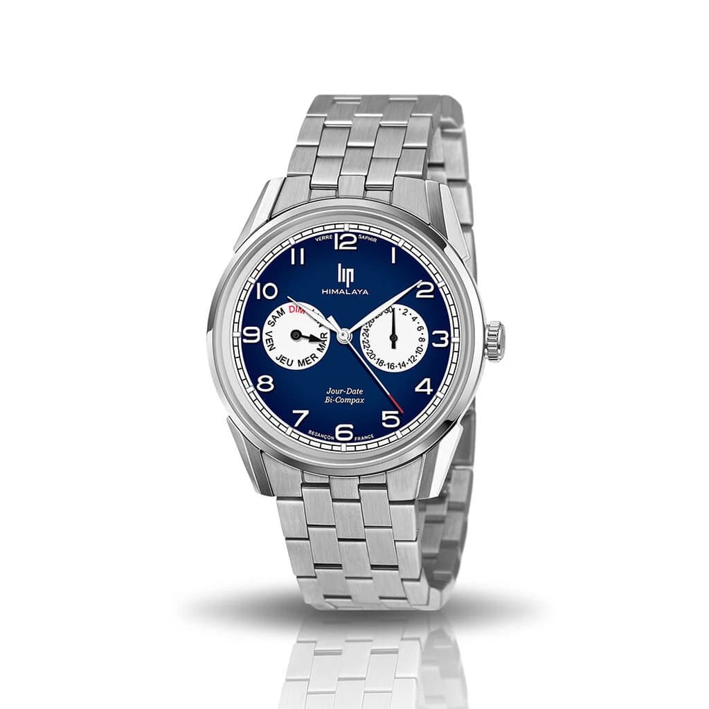 Lip Montre Lip Himalya - Homme - cadran Bleu- 40 mm - Acier inoxydable - 671675