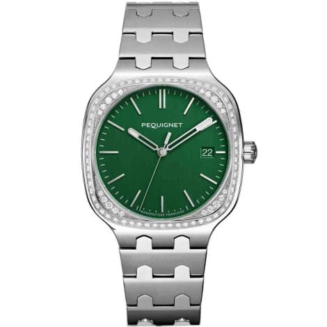 Pequignet Montre Pequignet Manufacture Concorde 84 Diamants - 40mm Automatique Cadran Vert - 9040499/1