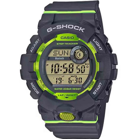 Casio Montre GShock G-Squad - Série GBD-800 - Gris & Vert 54.1 x 48.6 mm- GBD-800-8
