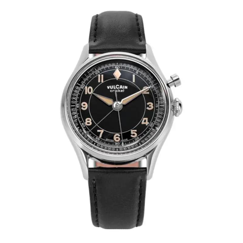Vulcain Montre Cricket Tradition 36 mm Black Plain
