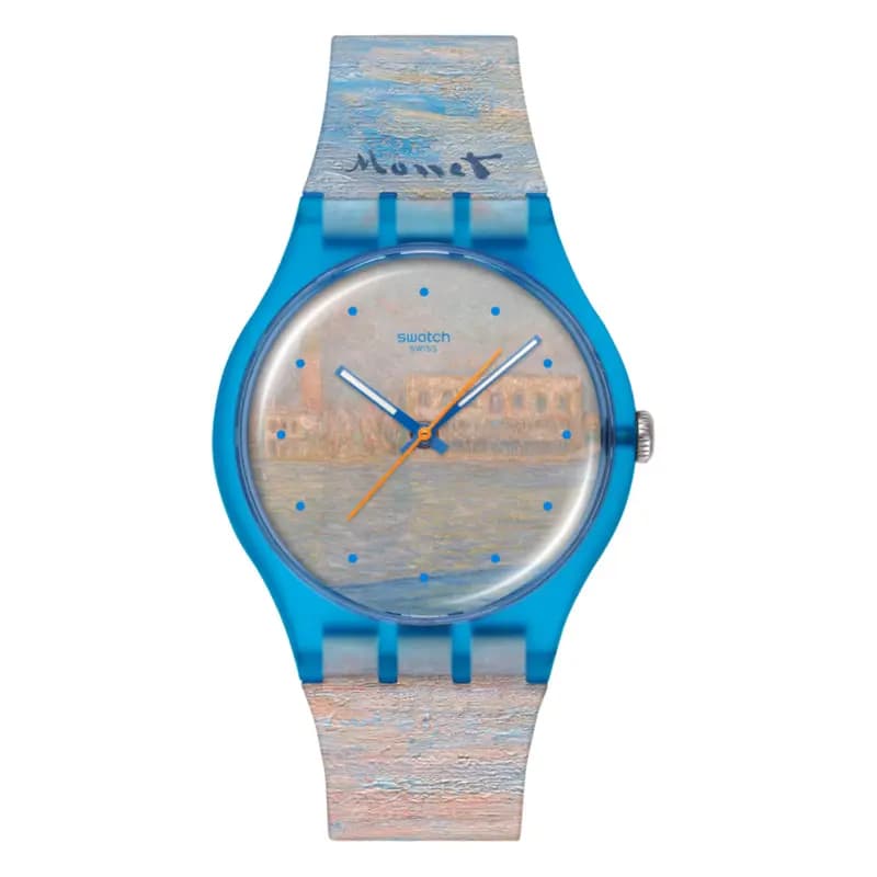 Swatch Monet's Palazzo Ducale — bracelet bleu