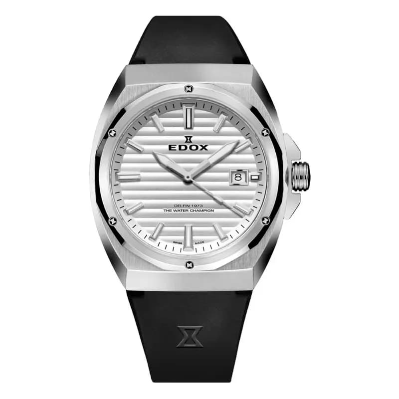 Edox Montre Delfin 1973 Date Gents 53032-3CA-AIN