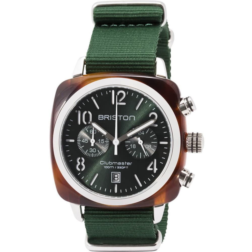 Briston Montre Briston Collection Clubmaster Classic en Nato Nylon Vert