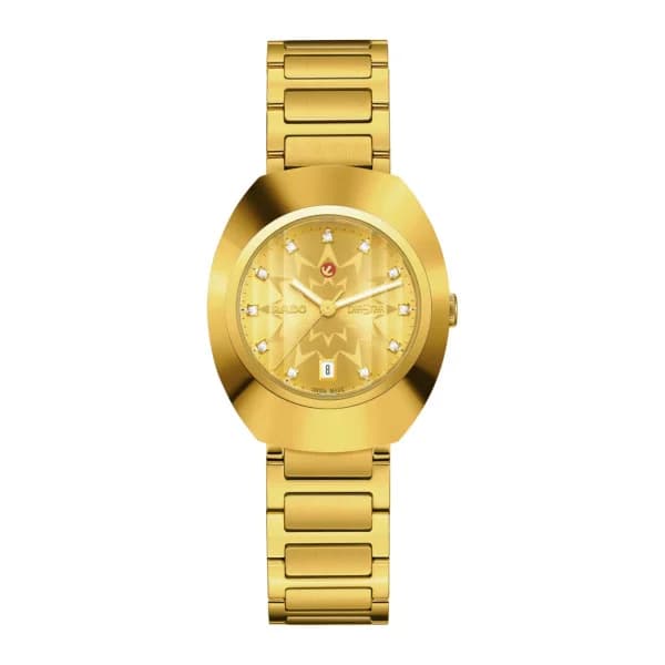 Rado Montre Rado DiaStar Original Automatique 30mm PVD Cadran Jaune Index Diamants
