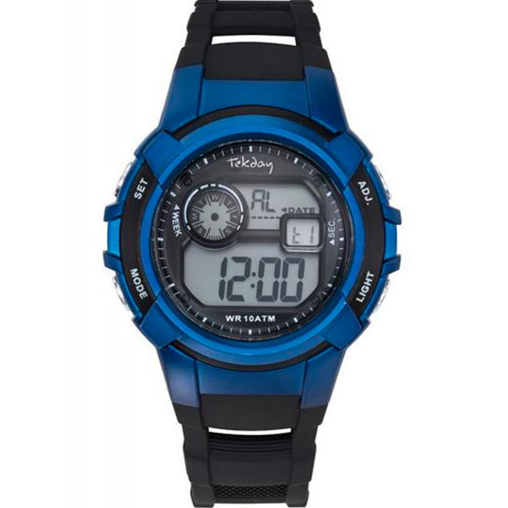 Tekday Montre Tekday en Silicone Noir