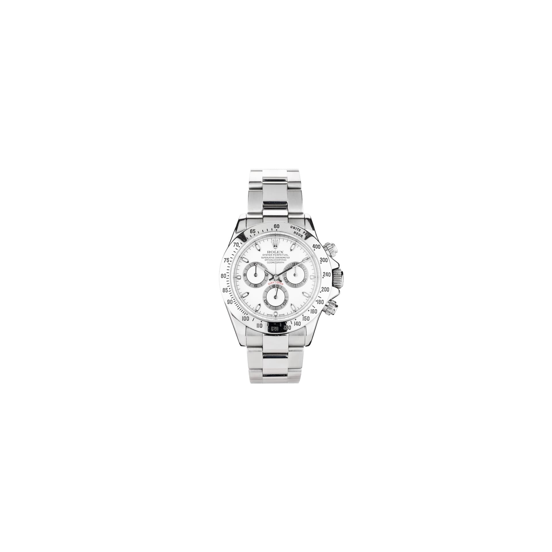 Rolex Montre Rolex Daytona Cosmograph cadran blanc Full Set 2004 ref. 116520 40 mm