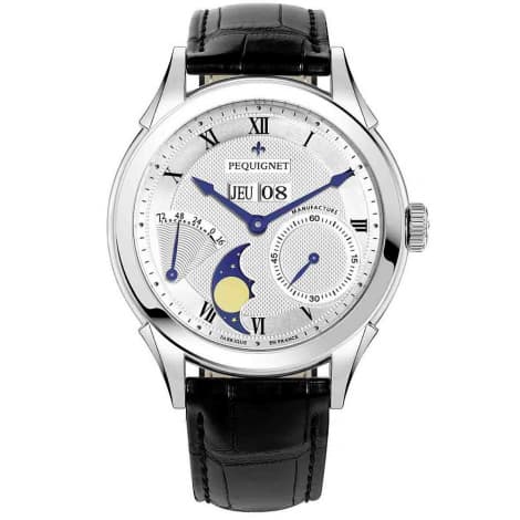 Pequignet Montre Pequignet Royale Origine Automatique Cadran Argent - 9010437-AN