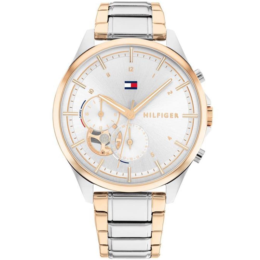 Tommy Hilfiger Montre Tommy Hilfiger en Acier Argenté et Doré Rose