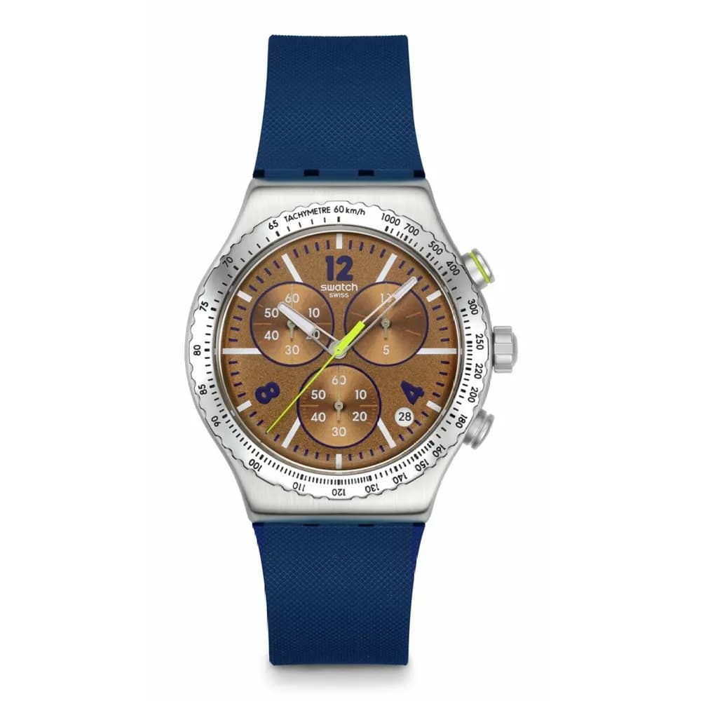 Swatch Montre quartz Homme New irony chrono Brun