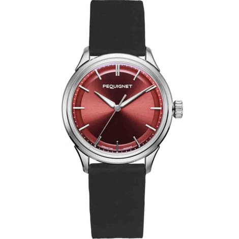 Pequignet Montre Pequignet Royale Paris Calibre Initial Cadran Rouge - 9106363- CAOUTCHOUC