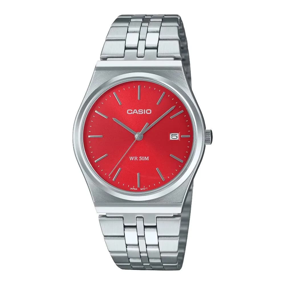Casio Analogique MTP-B145D — cadran rouge