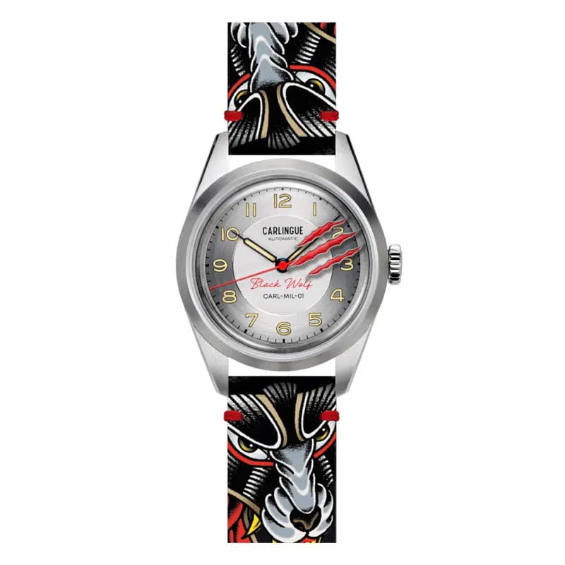 Carlingue Montre Military 01 Black Wolf CT-003-C-BW
