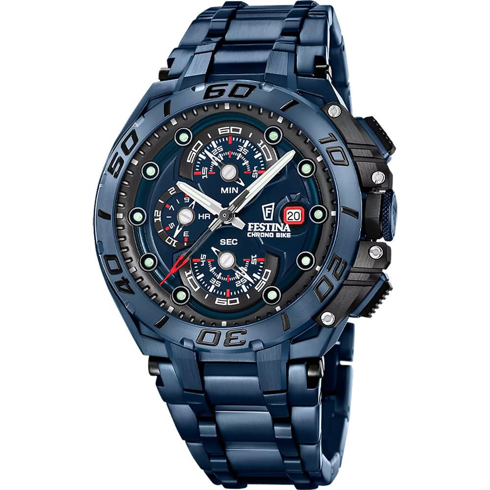 Festina Montre Festina Collection Chrono Bike en Acier et PVD Bleu