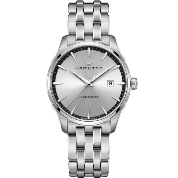 Hamilton Montre Hamilton Jazzmaster Gent Quartz Cadran Argenté Bracelet Acier 40MM