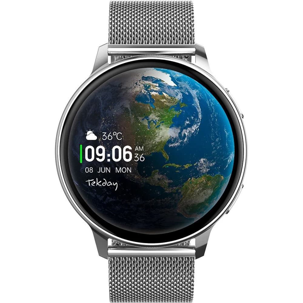 Tekday Montre Connectée Tekday en Acier Argenté