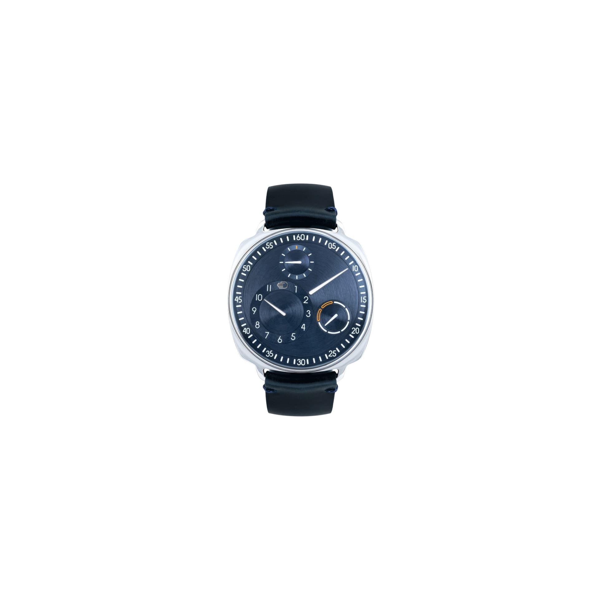 Ressence Montre Ressence Type 1² N automatique cadran bleu bracelet cuir bleu 41 mm