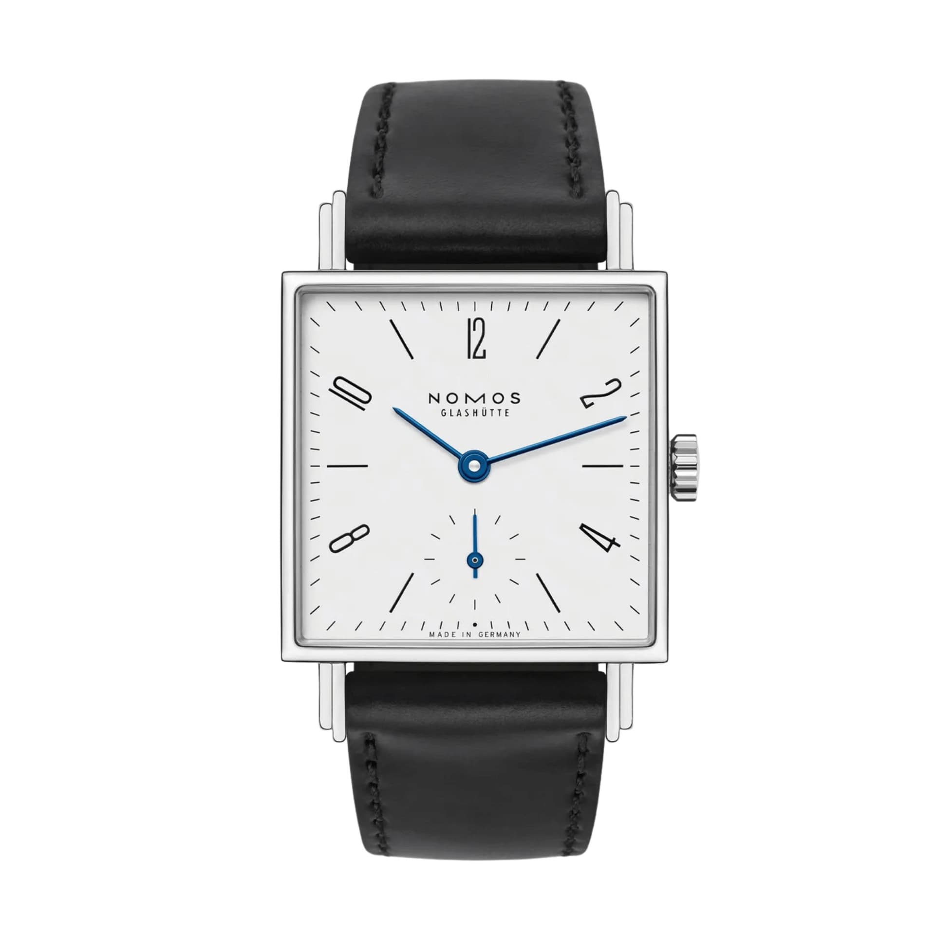 Nomos Montre NOMOS Tetra 27 automatique cadran blanc bracelet cuir 27,5 mm