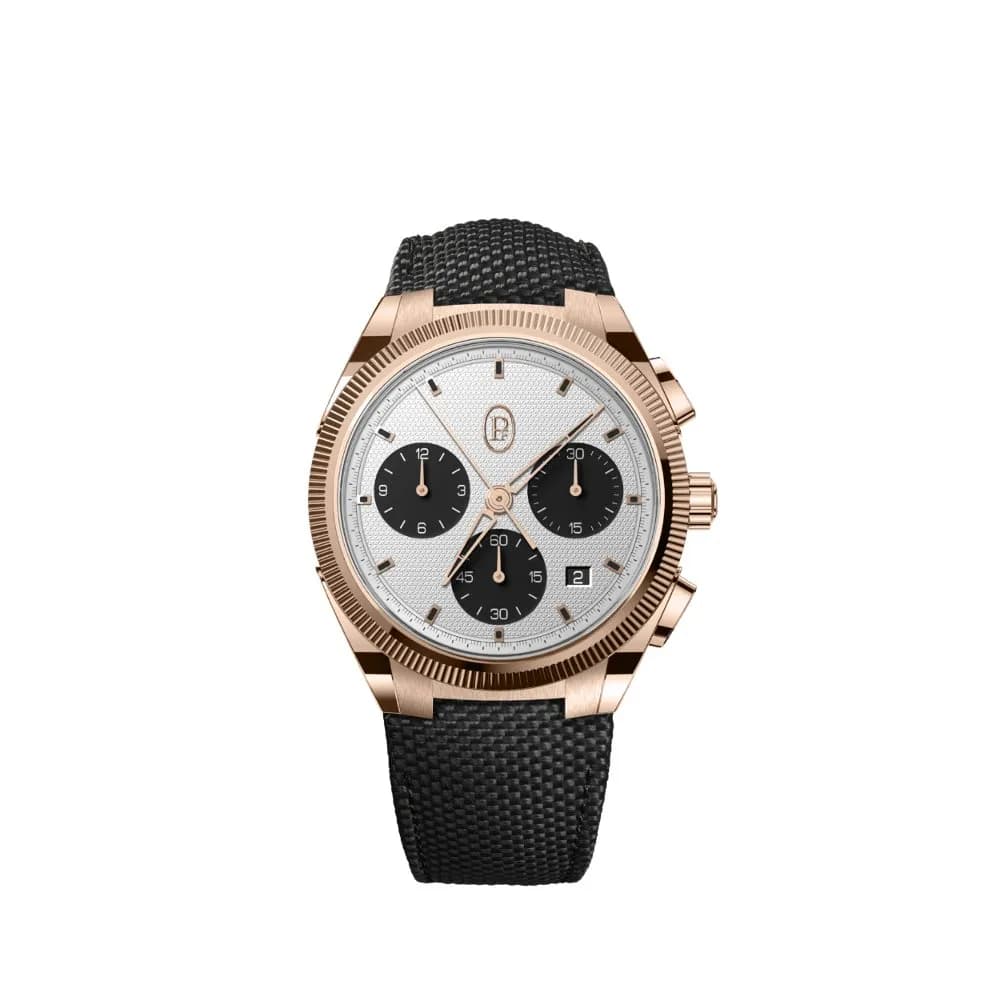 Parmigiani Fleurier Tonda Pf Sport Chronograph Rose Gold Silver Black Cosc