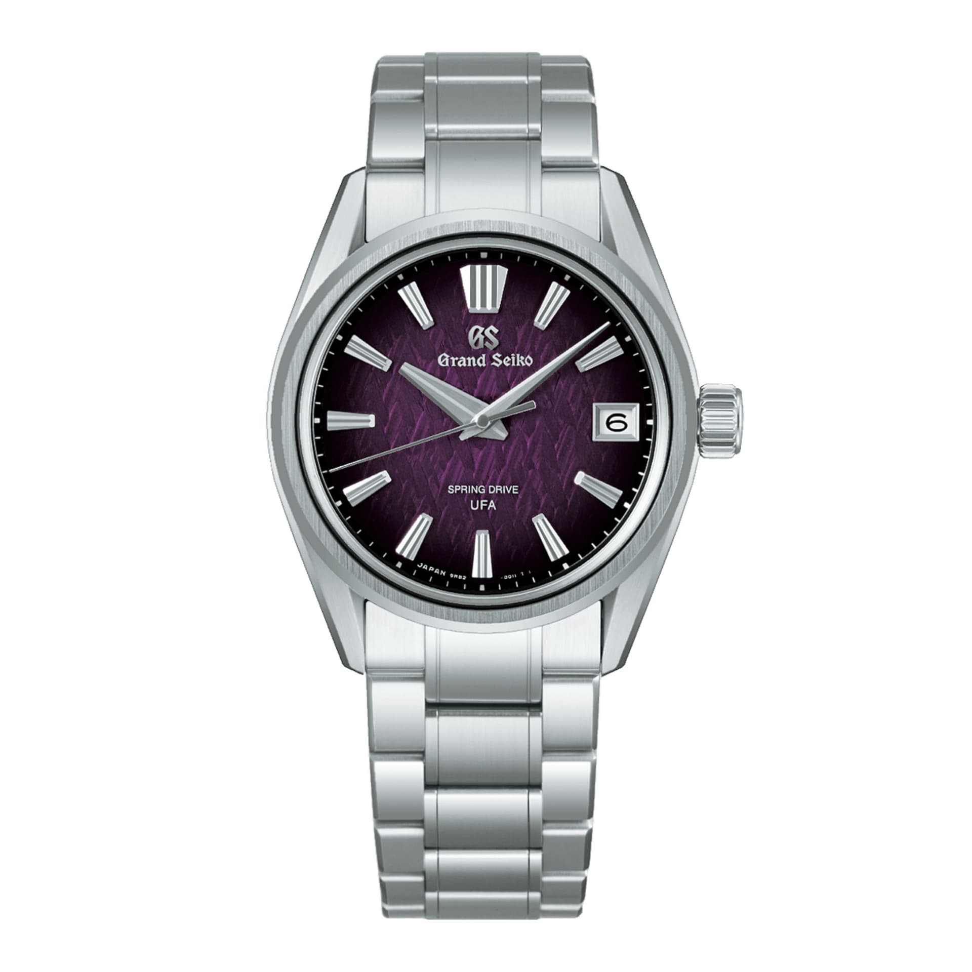 Grand Seiko Montre Grand Seiko Evolution 9 Spring Drive U.F.A Ice Forest “Violet Dawn” cadran violet bracelet acier 37 mm