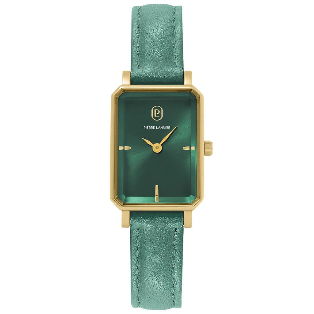 Pierre Lannier Montre Pierre Lannier Collection Ariane en Cuir Vert