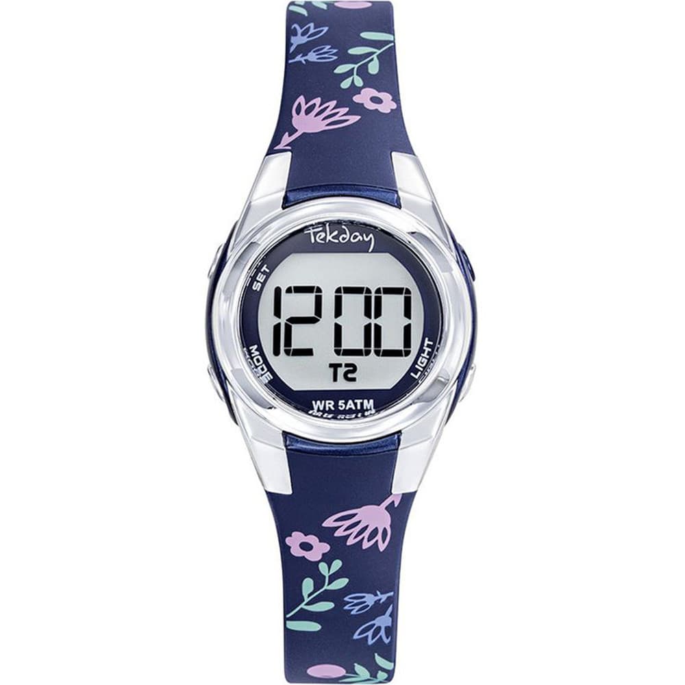 Tekday Montre Tekday en Plastique Bleu