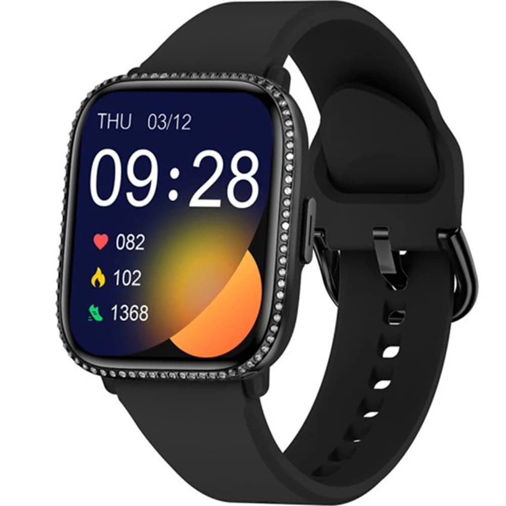Smarty Montre Connectée Smarty Collection Lady en Silicone Noir