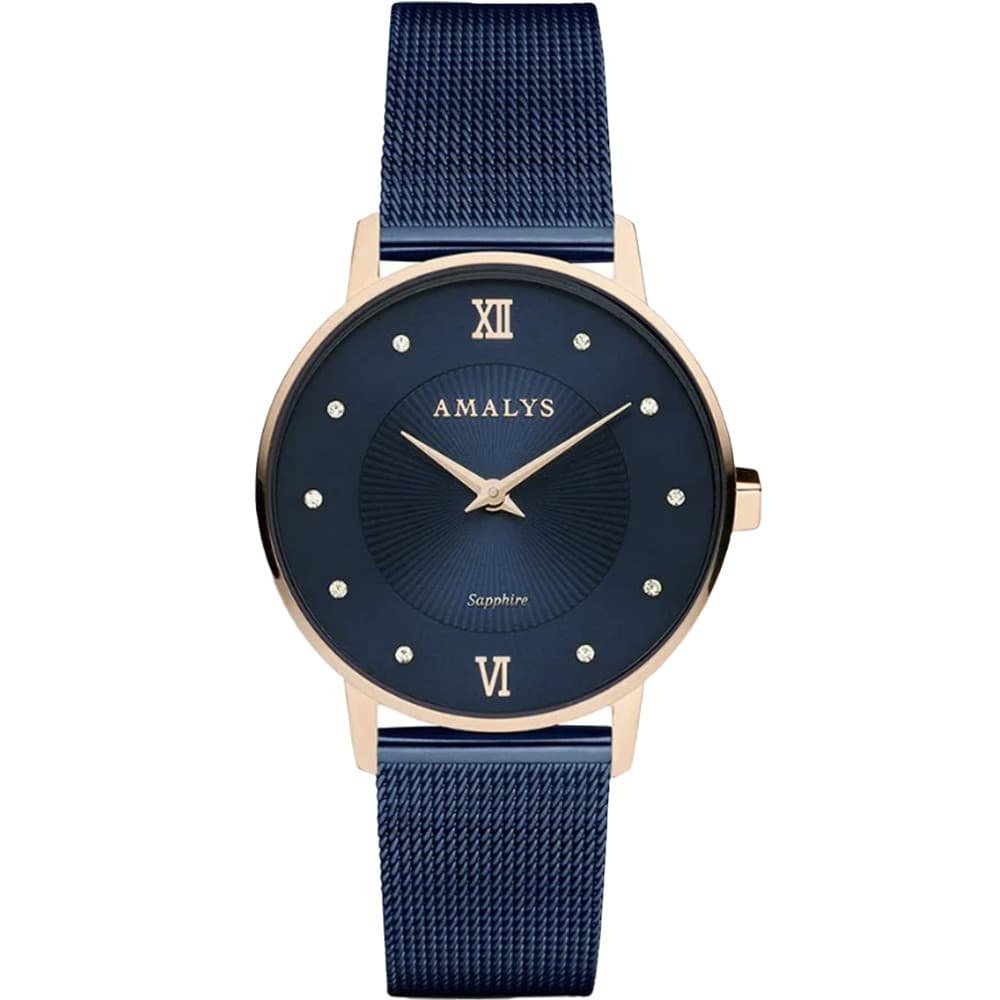 Amalys Montre Amalys Collection Baker en Acier et PVD Bleu