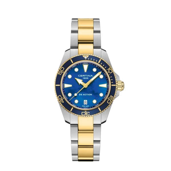 Certina Montre Certina DS Action 34.5mm Cadran Nacre Bracelet PVD