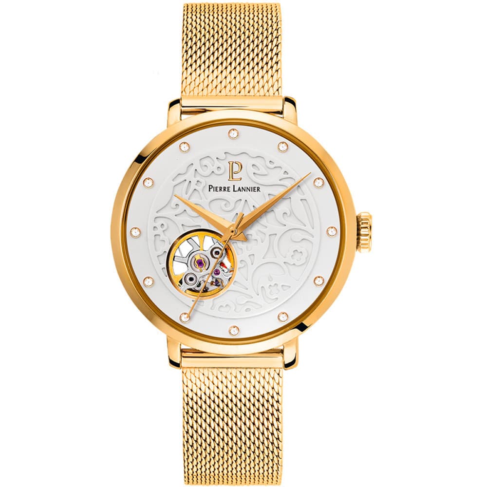 Pierre Lannier Montre Automatique Pierre Lannier Collection Eolia en Acier et PVD Doré