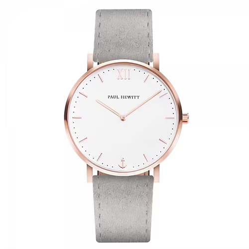 Paul Hewitt Montre PAUL HEWITT en Cuir Gris Etanche