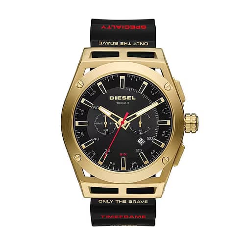 Diesel Montre Homme DIESEL TIMEFRAME en Silicone Noir