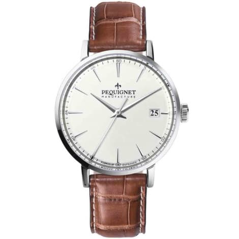 Pequignet Montre Pequignet Manufacture Attitude Automatique Cadran Argent - 9060313-AM
