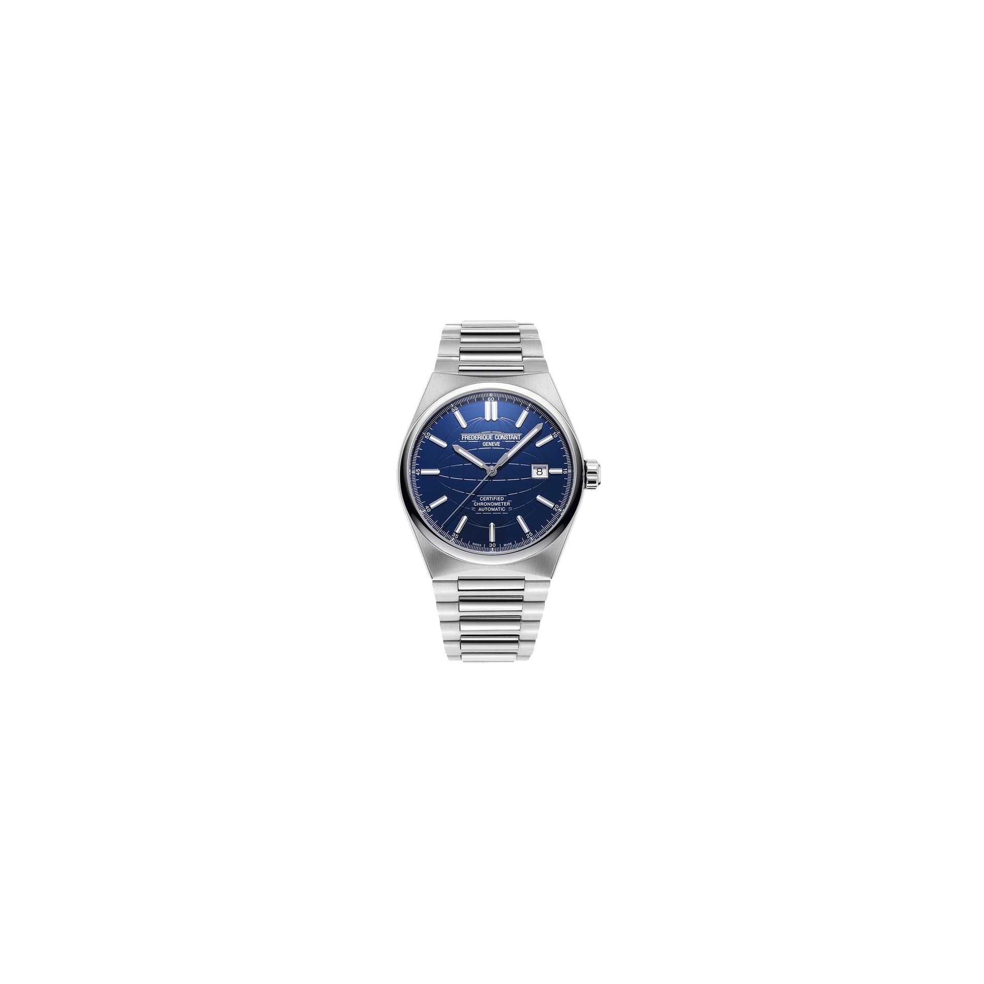 Frédérique Constant Montre Frédérique Constant Highlife COSC cadran bleu bracelet acier 41 mm