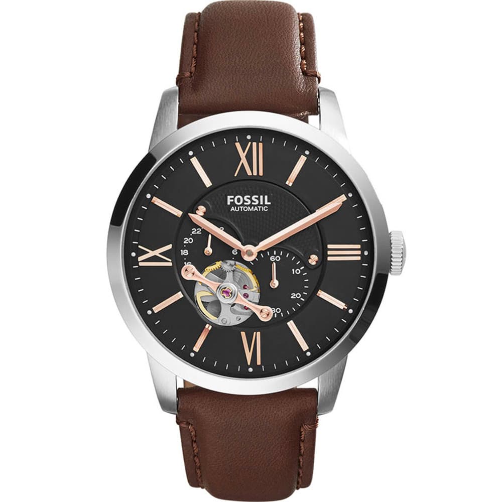 Fossil Automatic — boîtier argenté