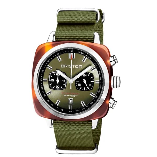 Briston Montre Briston Clubmaster Sport Acétate Vert Olive