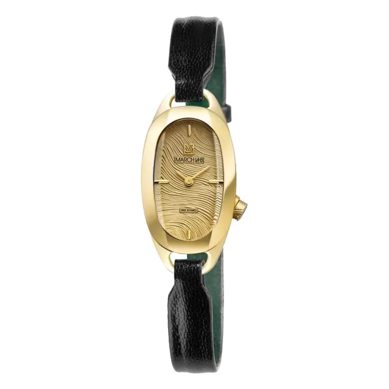 March LA.B Montre Oblongue Drapée Gold