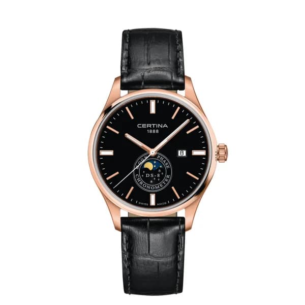 Certina Montre Certina DS-8 Moon Phase Quartz Cadran Noir