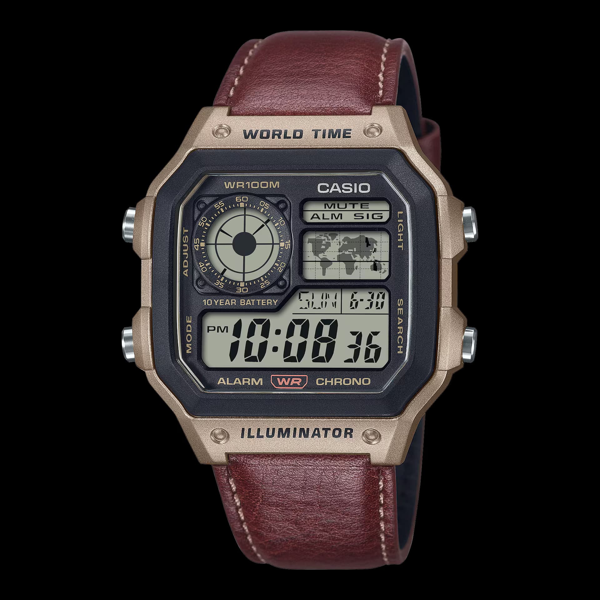 Casio AE-1200WHL — cadran noir