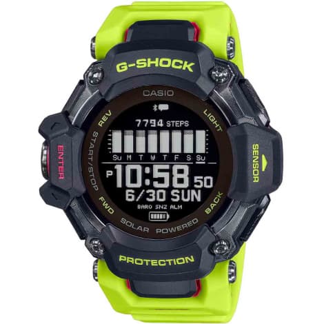 Casio Montre GShock G-Squad - Série GBD-H2000 - Vert Fluo 59.6 x 52.6 mm- GBD-H2000-1A9