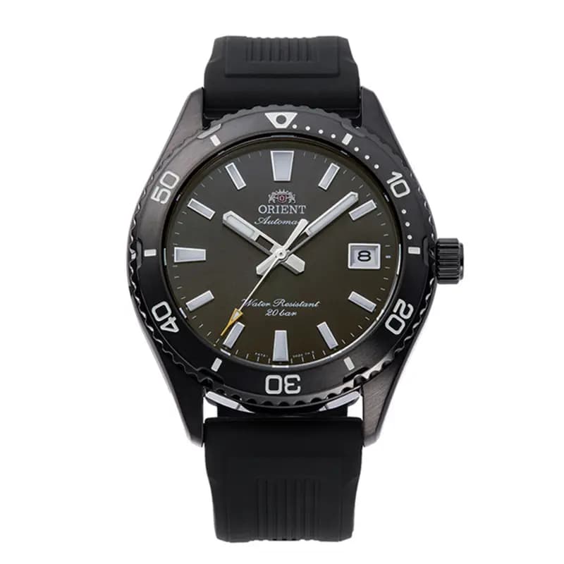 Orient Montre Orient Mako Automatique Cadran Noir Bracelet Silicon - RA-AC0Q10N