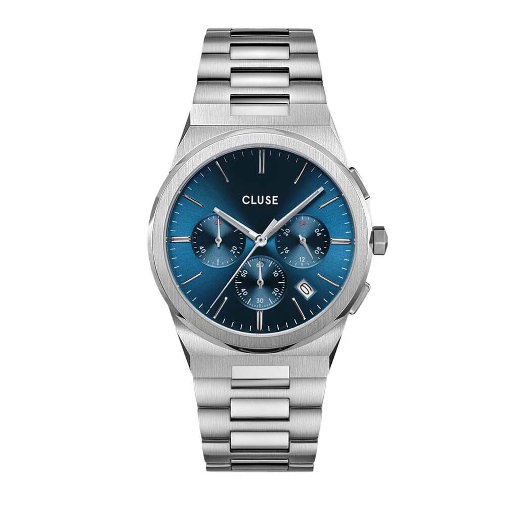 Cluse Vigoureux Chrono — cadran bleu