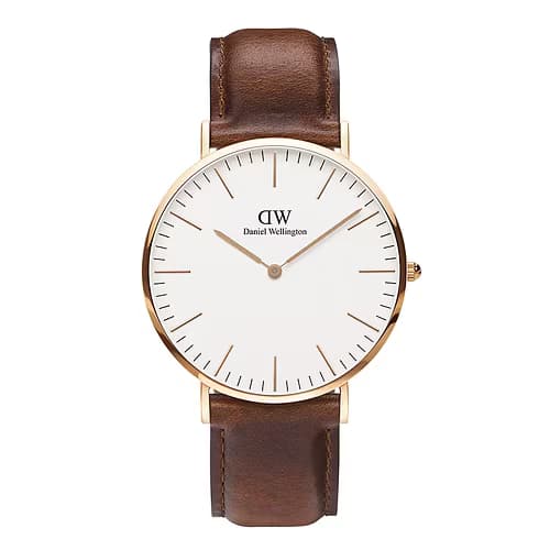 Daniel Wellington Montre Analogique Homme Daniel Wellington Cuir Marron DW.DW00100006