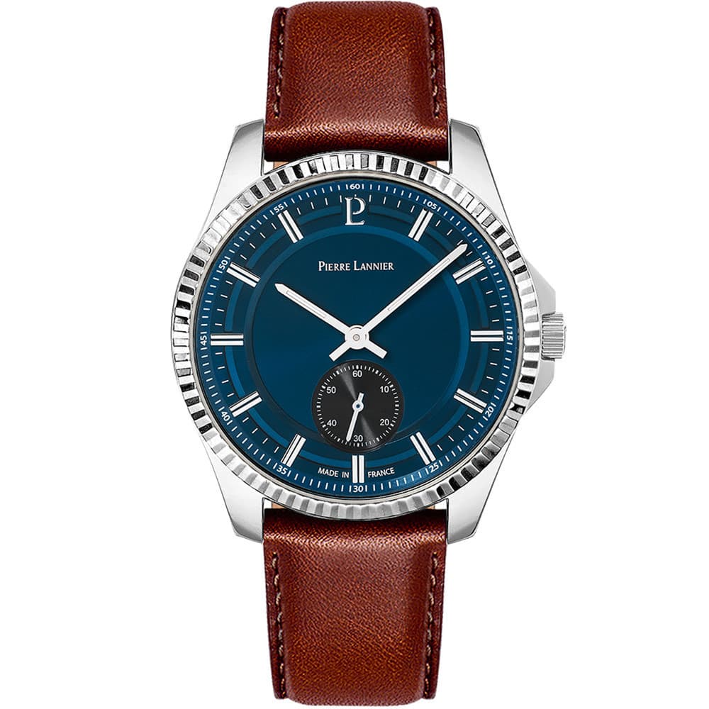 Pierre Lannier Montre Pierre Lannier Collection Metropolitain en Cuir Marron