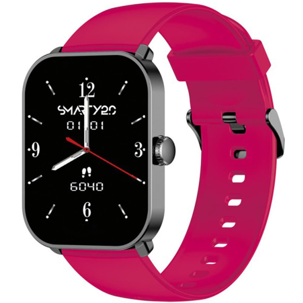 Smarty Montre Connectée Smarty Collection Super Amoled en Silicone Rouge