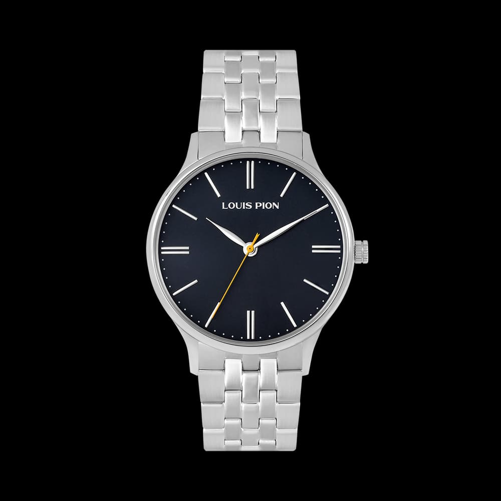 Louis Pion Montre quartz Homme Hector Bleu foncé