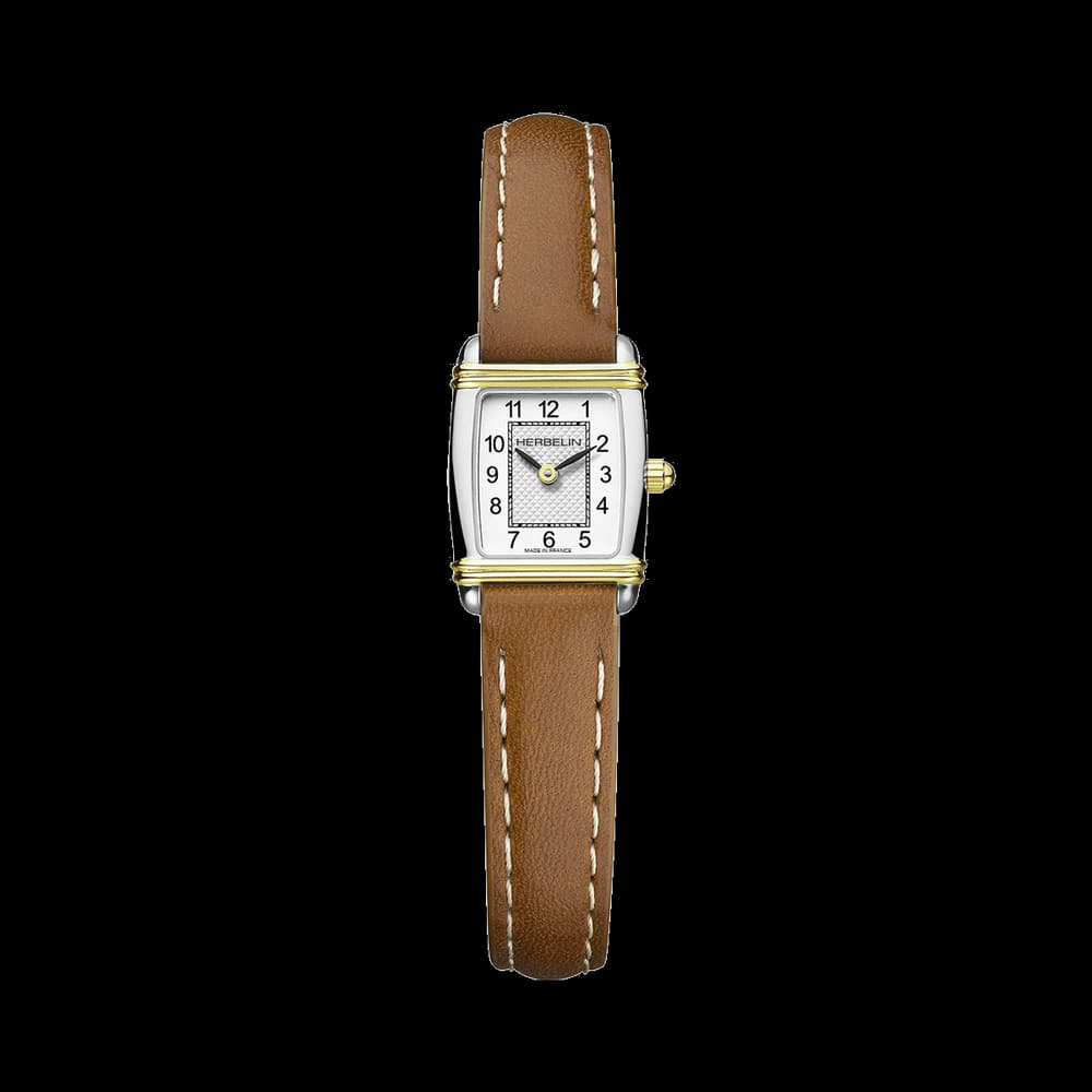 Michel Herbelin Montre quartz Femme Art Deco Blanc, Argenté